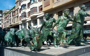 Monumento al Encierro de Pamplona.